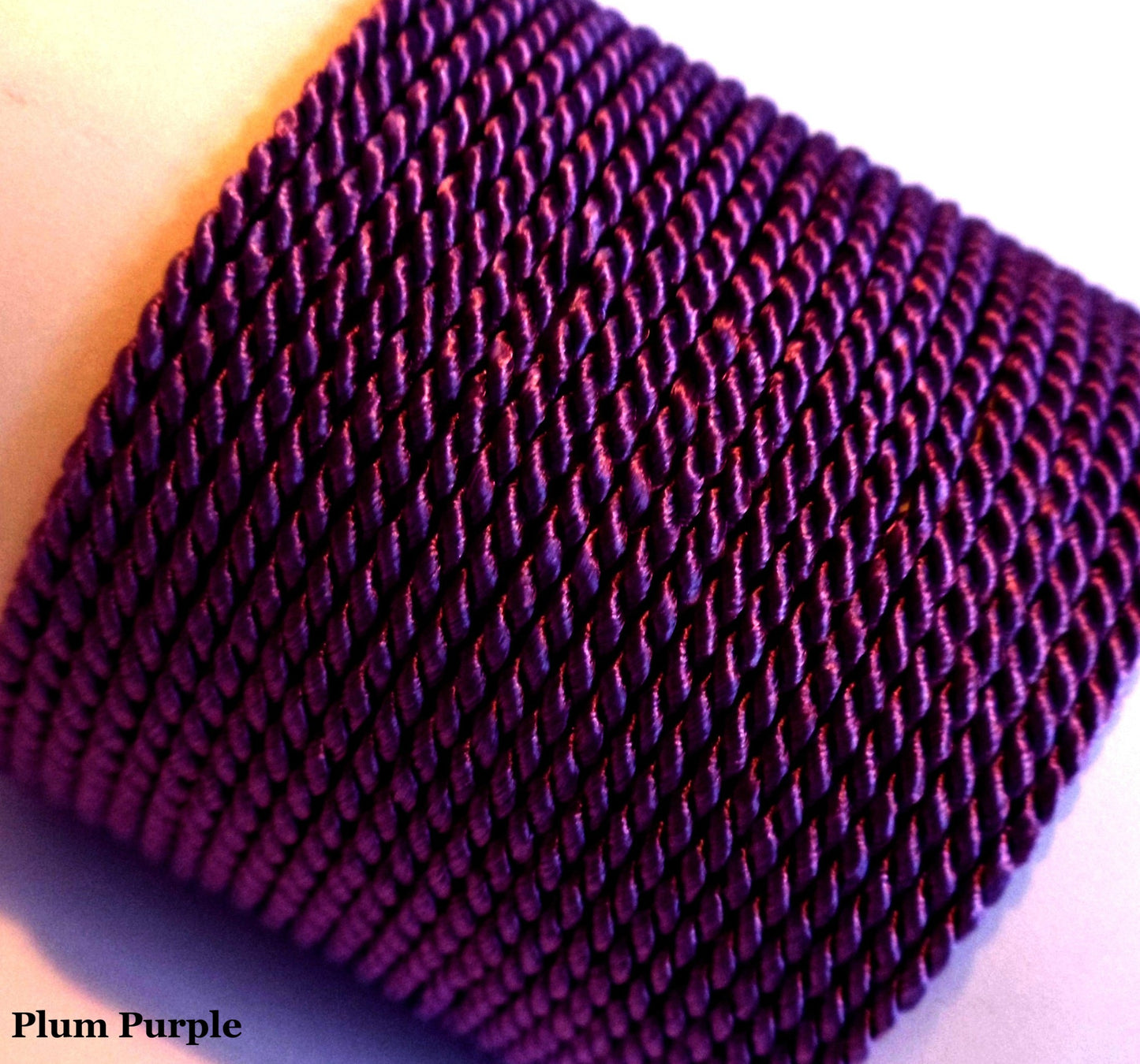 3.5mm plum twisted cord for bags handle and fashion 