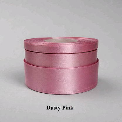 12mm dusty pink satin ribbon; muted mauve-toned trim for vintage wedding invitations and elegant floral work