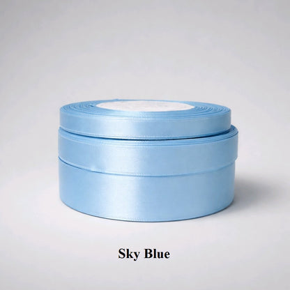 6mm sky blue satin ribbon; light azure trim for baby boy favors and serene wedding stationery