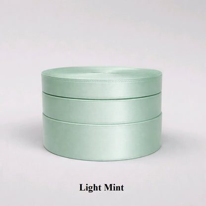 6mm light mint satin ribbon; pale seafoam green trim for garden-themed weddings and fresh gift accents