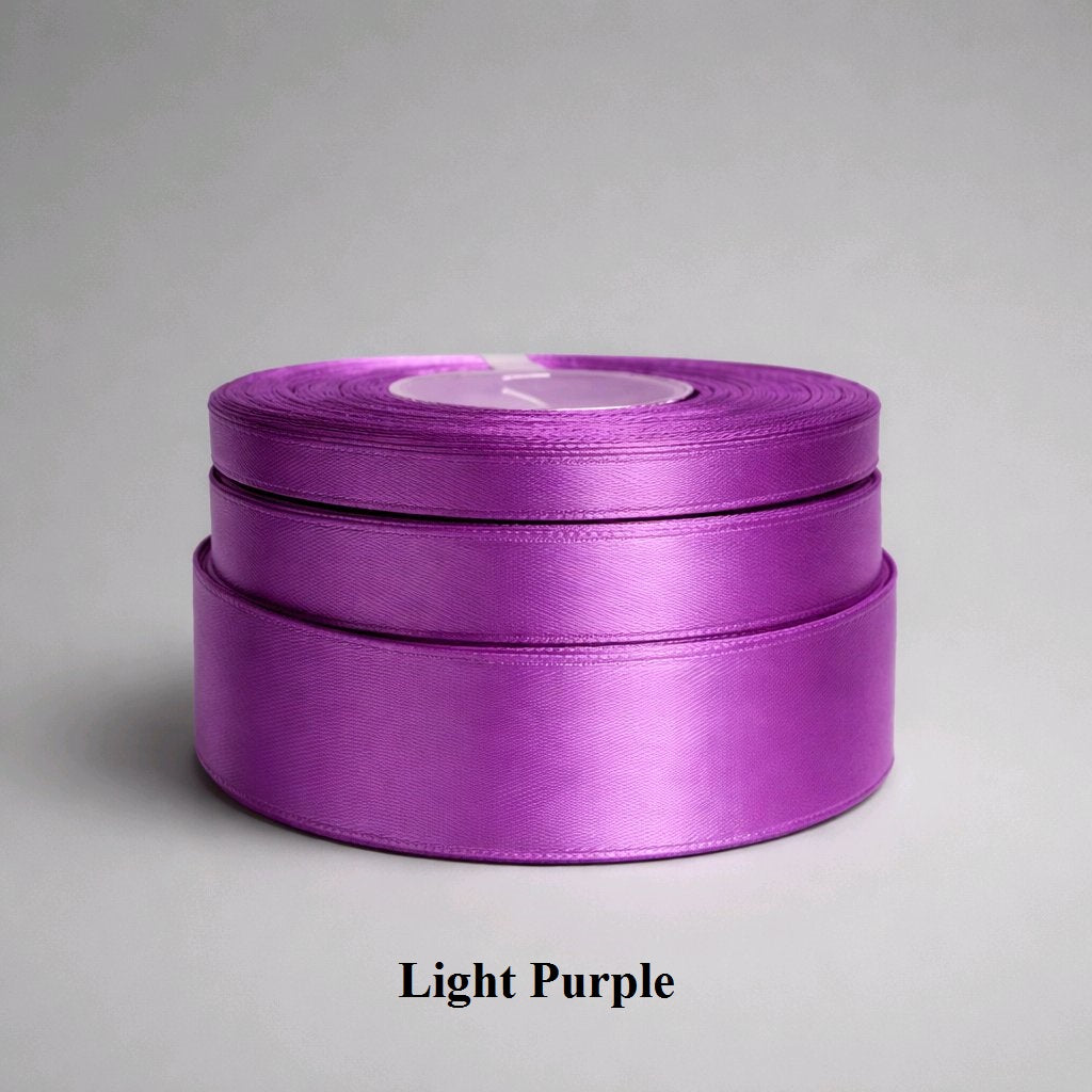 12mm light purple satin ribbon; delicate mauve trim for dainty bows and feminine papercraft accents