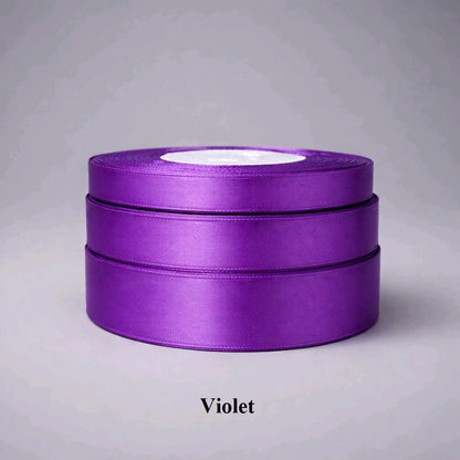 6mm violet satin ribbon; vibrant purple 32m reel for eye-catching hair accessories and craft projects
