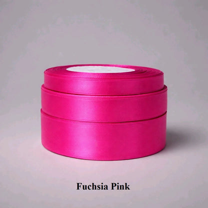 6mm fuchsia pink satin ribbon; high-saturation magenta ribbon for striking gift wraps and modern crafts for girls craft