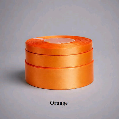 6mm bright orange satin ribbon; bold 32m spool for energetic gift accents and seasonal DIY projects