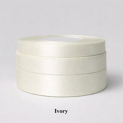 6mm Ivory Satin Ribbon (32m) – Elegant Cream Wedding Ribbon for Handmade Invitations, Bridal Stationery, and Sophisticated Papercraft