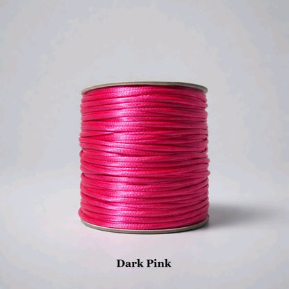 2mm dark pink satin cord; deep rose rattail string for statement Shamballa bracelets and vibrant fashion accessories