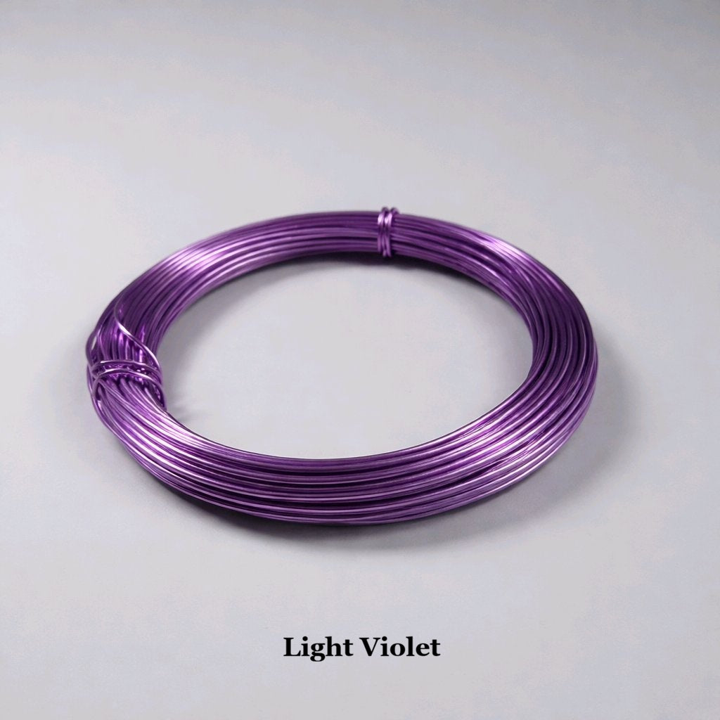 Light violet 1mm aluminium wire, vibrant 18 gauge craft wire for custom handmade jewellery and school projects