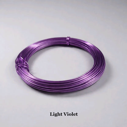 Light violet 1mm aluminium wire, vibrant 18 gauge craft wire for custom handmade jewellery and school projects