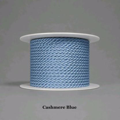 Soft cashmere blue 3.5mm twisted piping cord for coastal-style home decor and cushion trimming
