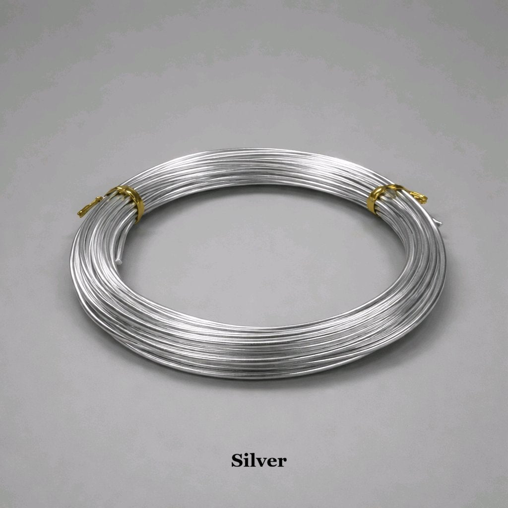 2mm metallic silver aluminum jewelry wire, tarnish-resistant 12 gauge dead-soft craft wire