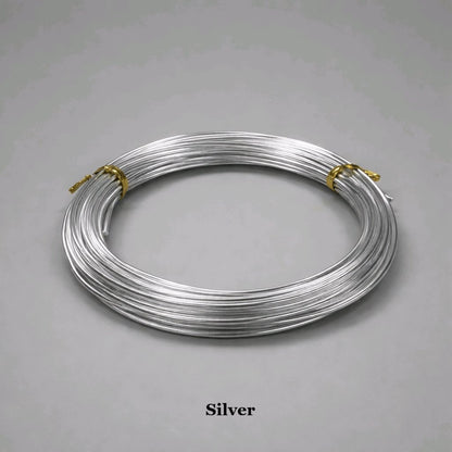 2mm metallic silver aluminum jewelry wire, tarnish-resistant 12 gauge dead-soft craft wire