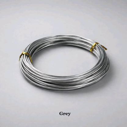 2mm grey anodized aluminium wire, flexible slate grey metal wire for sculpting armatures and jewellery making