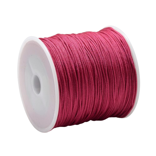 1mm burgundy maroon nylon cord; rich dark red braided thread for sophisticated jewellery and home decor accents