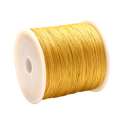 1mm gold-toned nylon cord; high-saturation braided thread for luxury gift wrapping, tassels, and winding pendants
