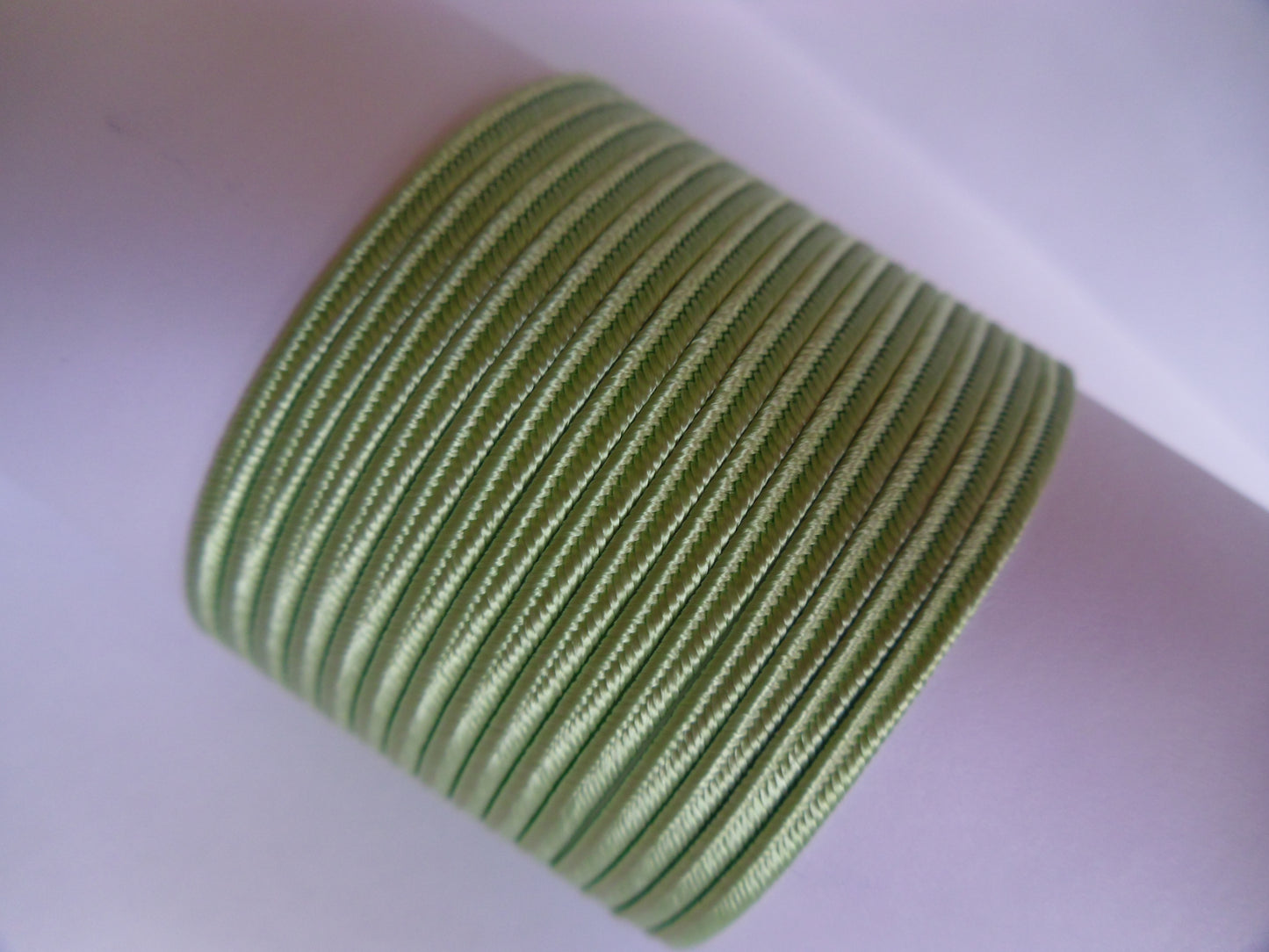 Lime green neon-toned soutache, bright 3mm viscose cord for modern, eye-catching jewellery pieces