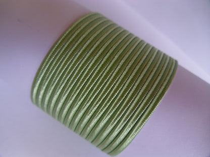 Lime green neon-toned soutache, bright 3mm viscose cord for modern, eye-catching jewellery pieces