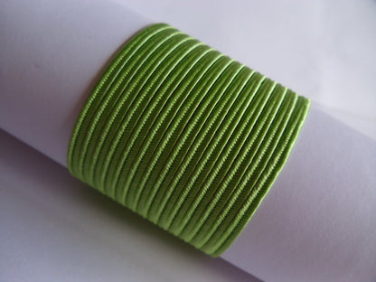 Light green spring-toned soutache braid, soft 3mm trim for nature-inspired jewellery and beadwork