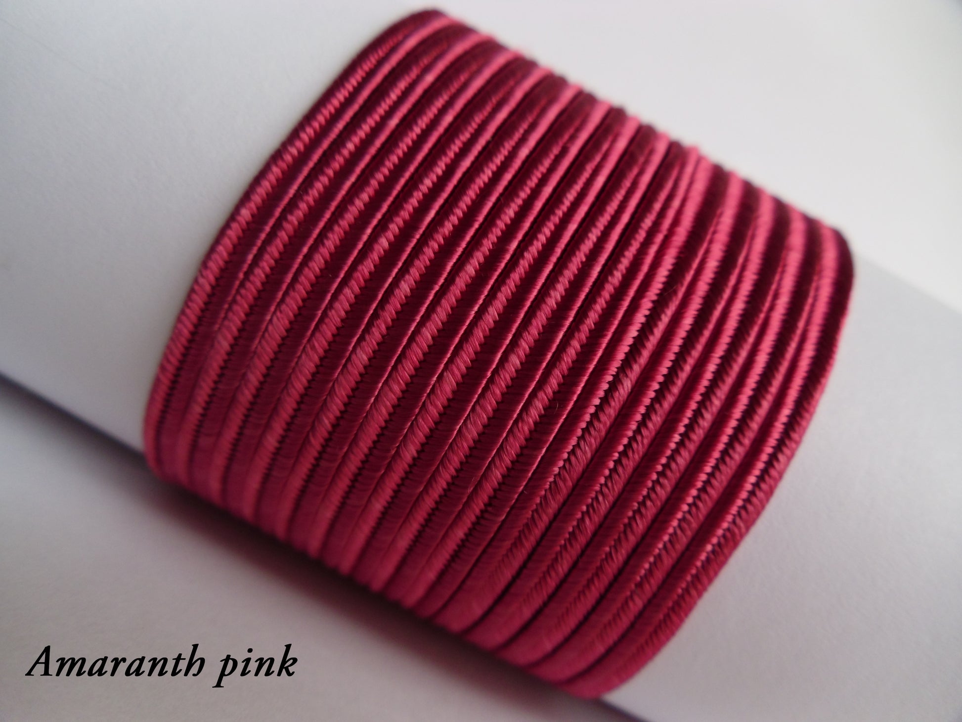 Amaranth soutache, premium Czech 3mm braid for sophisticated, jewel-toned handmade accessories