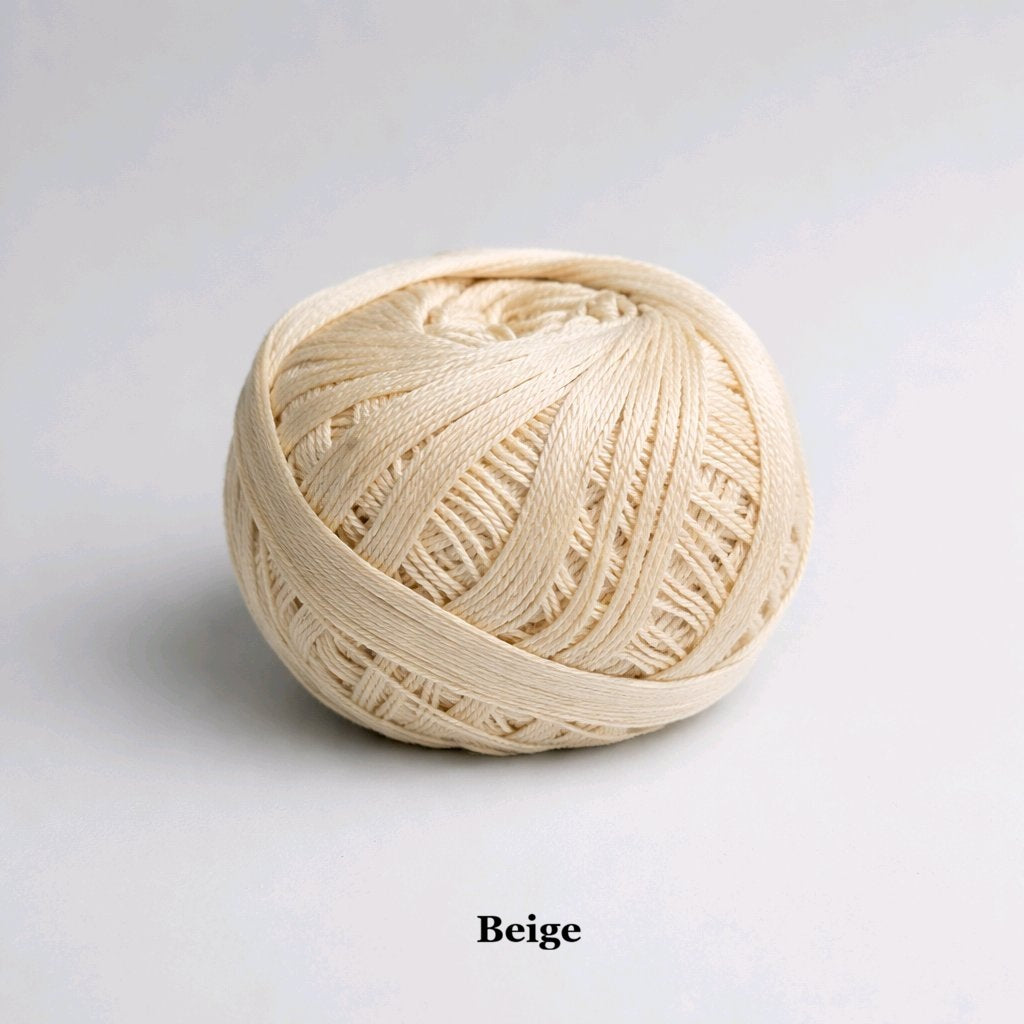 Natural beige size 10 mercerized cotton thread for hardanger embroidery and tatting, boho style  vintage crocheting 