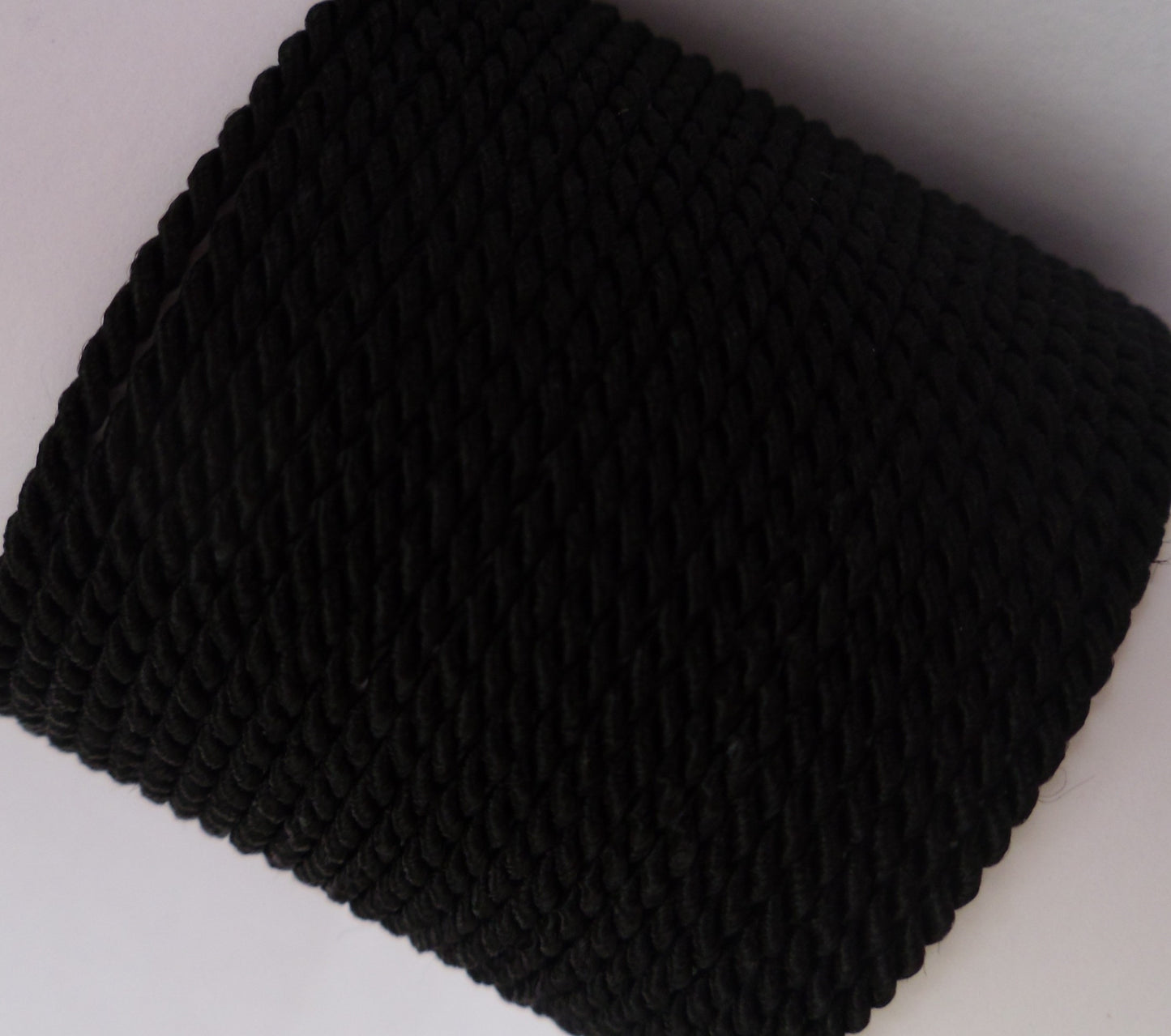 2mm black twisted cord; classic black braided rope for soutache embroidery, jewelry cord, and professional garment trim