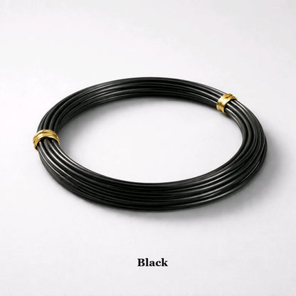 black 0.8mm aluminium wire, strong 18 gauge anodized wire for structural armatures and dark jewellery accents
