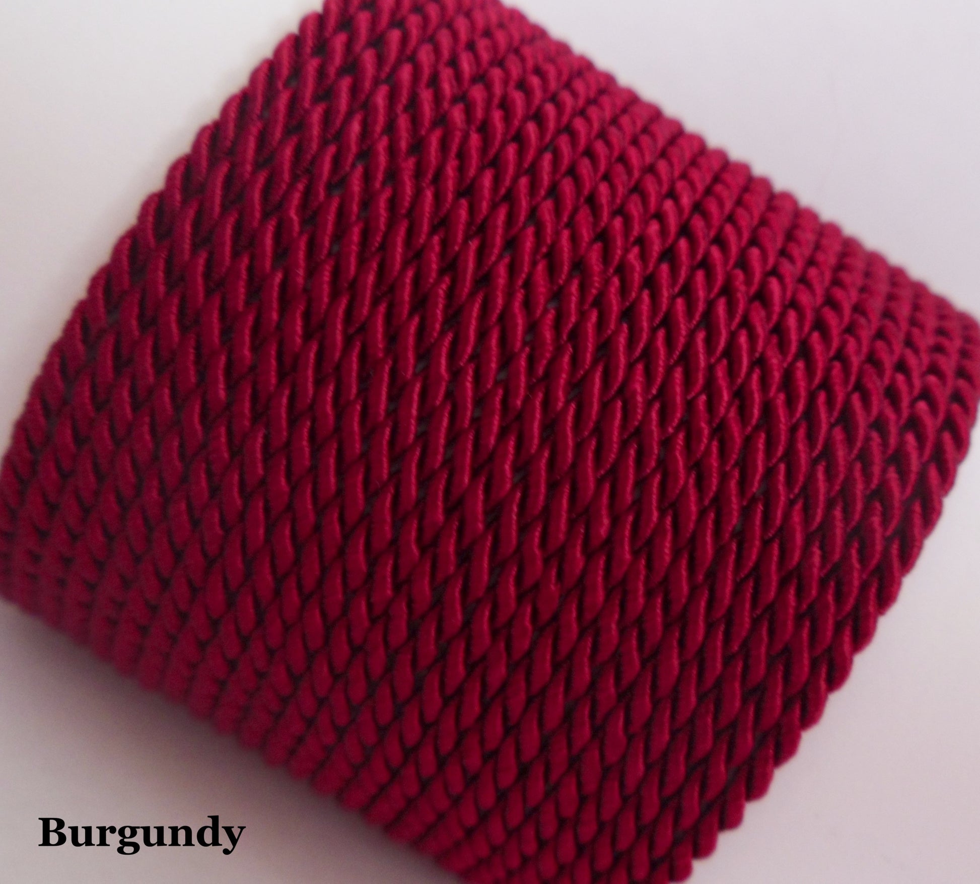 deep burgundy 2mm twisted soutache cord for winter ornaments