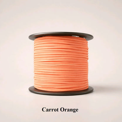 3mm carrot orange faux suede flat cord; high-saturation orange lacing for high-contrast jewellery and clothing fringe