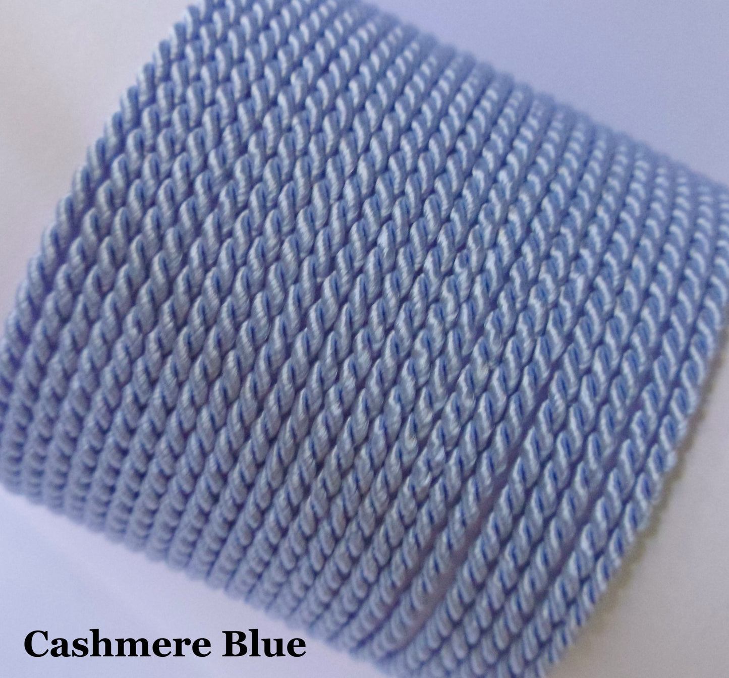 soft 2mm cashmere blue twisted rope tiny trim for baby clothes