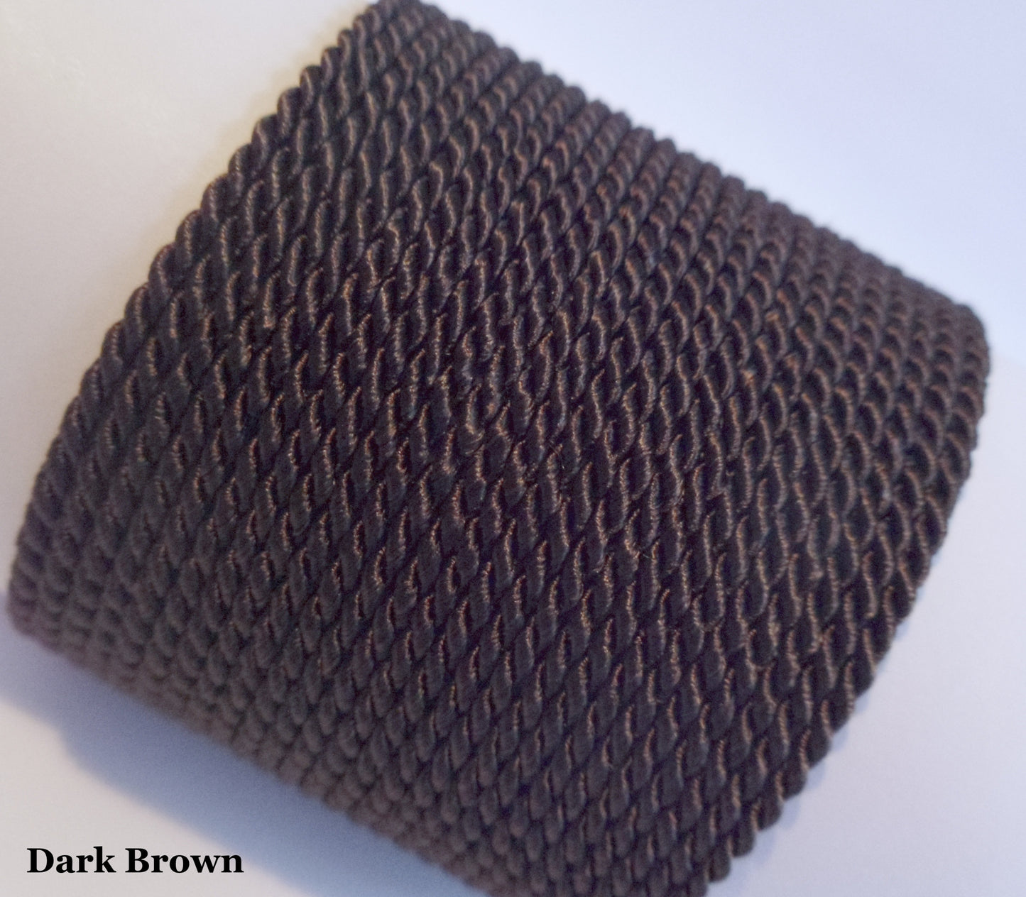 dark brown earthy 2mm decorative trim for curtains and blankets