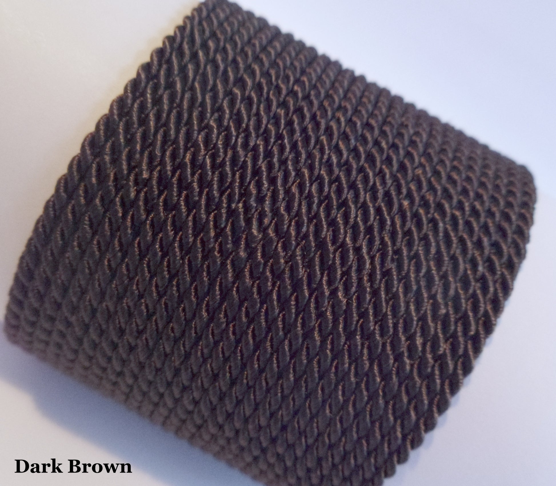 dark brown earthy 2mm decorative trim for curtains and blankets