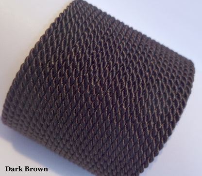 dark brown earthy 2mm decorative trim for curtains and blankets