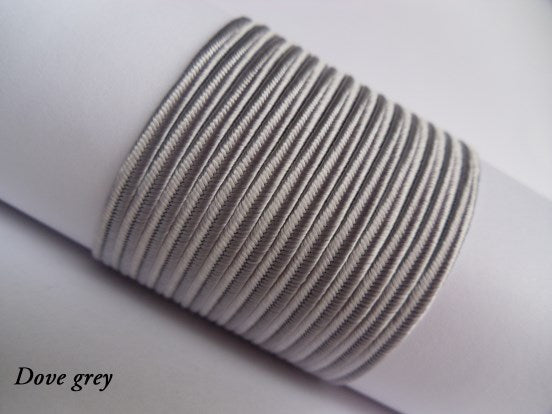 Dove grey soft light grey soutache, 3mm viscose braid for subtle, elegant jewellery and bridal trim