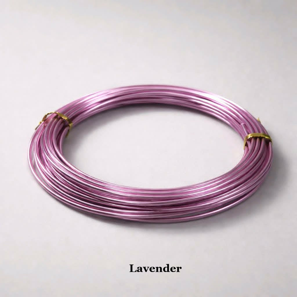 2mm lavender aluminium wire, soft pastel purple flexible craft wire for jewellery making