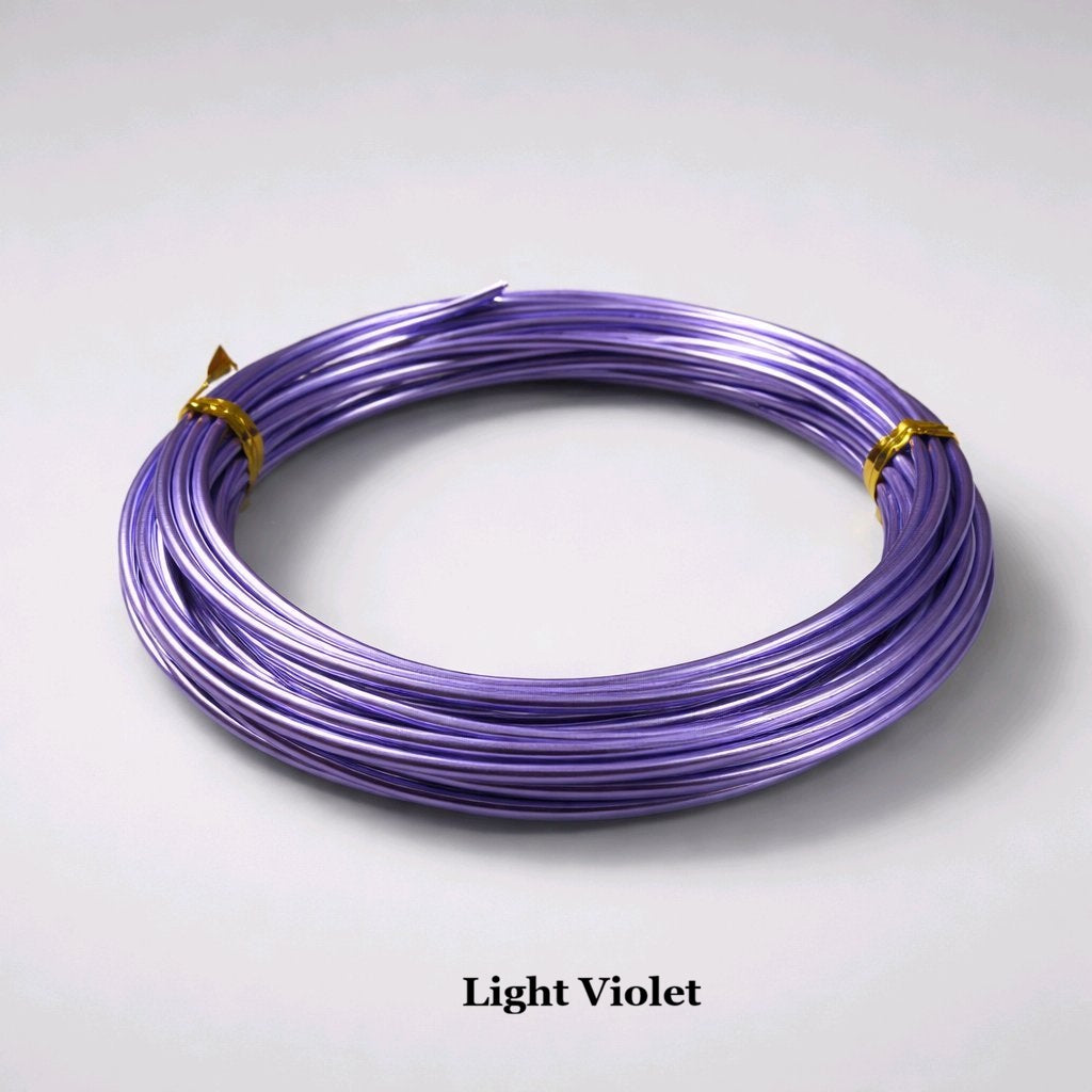 2mm light violet aluminium craft wire, vibrant medium purple 12 gauge wire for DIY projects
