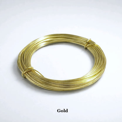 Gold 0.8mm aluminium wire for jewellery making, 18 gauge anodized craft wire for wire wrapping and DIY projects
