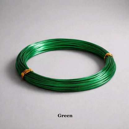 Green 1mm aluminium wire, rich emerald 18 gauge anodized craft wire for Christmas crafts, floral design, and jewellery making
