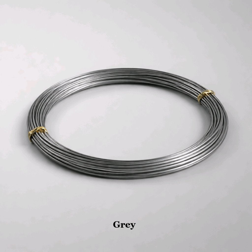 Slate grey 1mm aluminium wire, metallic 18 gauge anodized craft wire for modern DIY wire designs