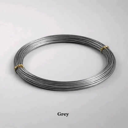 Slate grey 1mm aluminium wire, metallic 18 gauge anodized craft wire for modern DIY wire designs