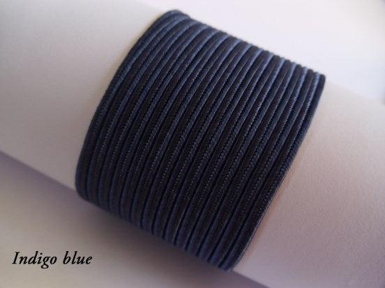 Indigo blue dark navy soutache, premium 3mm Czech braid for classic, sophisticated jewellery and tailoring
