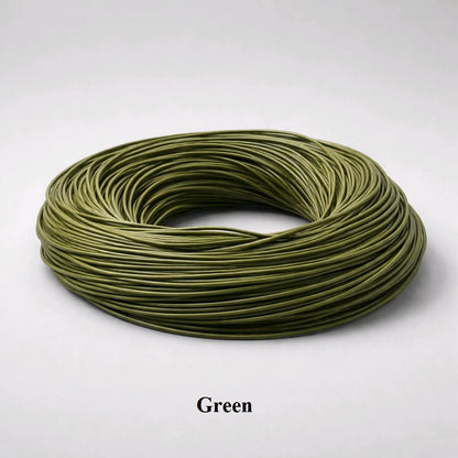 2mm green round leather cord; vibrant forest green genuine cowhide string for nature-inspired jewellery, botanical crafts, and unique leatherwork