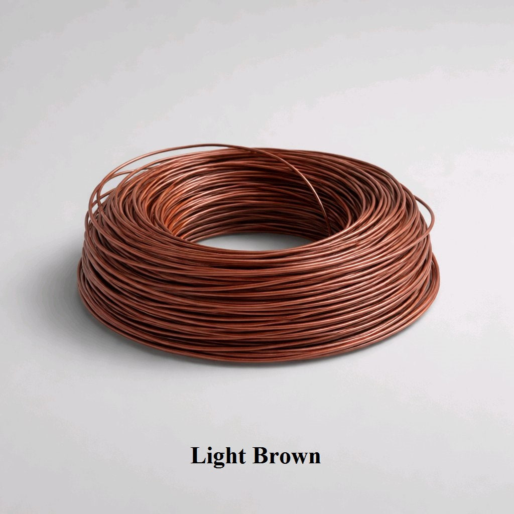 2mm light brown round leather cord; 100% real cowhide jewelry cord for braiding, knotting, and handmade leather accessories