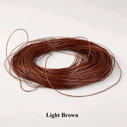 1mm light brown leather cord; premium round cowhide lacing for tan leather necklaces, wrap bracelets, and boho-chic accessories 100% original real leather