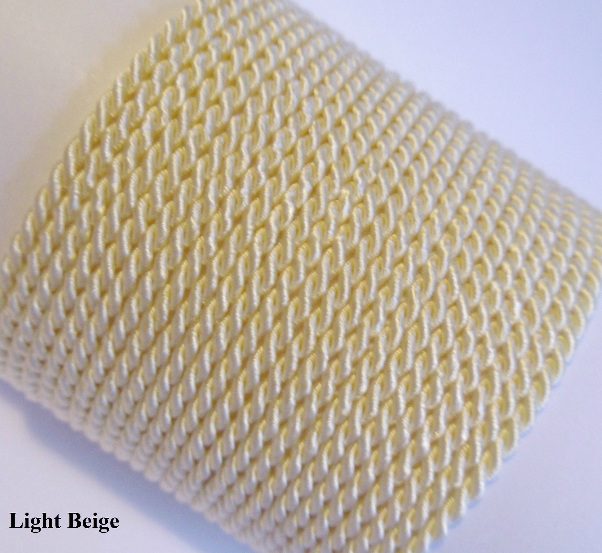 Light Beige soft cream 2mm twisted cord for vintage craft