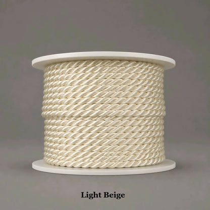 Light beige 3.5mm twisted cord, natural tone for bohemian jewellery making and textile trimming