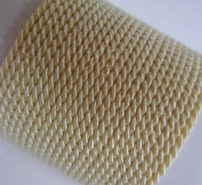 2mm light cappuccino twisted cord; soft tan decorative rope for subtle piping on bags and earthy home accessories
