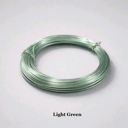 Light green 1mm aluminium wire, flexible 18 gauge craft wire for spring crafts and beaded wire art