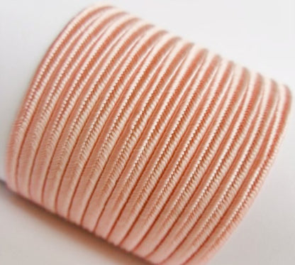 peach 3mm soutache, premium Czech viscose for floral-inspired beadwork and bridal fascinators
