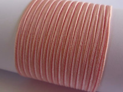 peach 3mm soutache, premium Czech viscose for floral-inspired beadwork and bridal fascinators