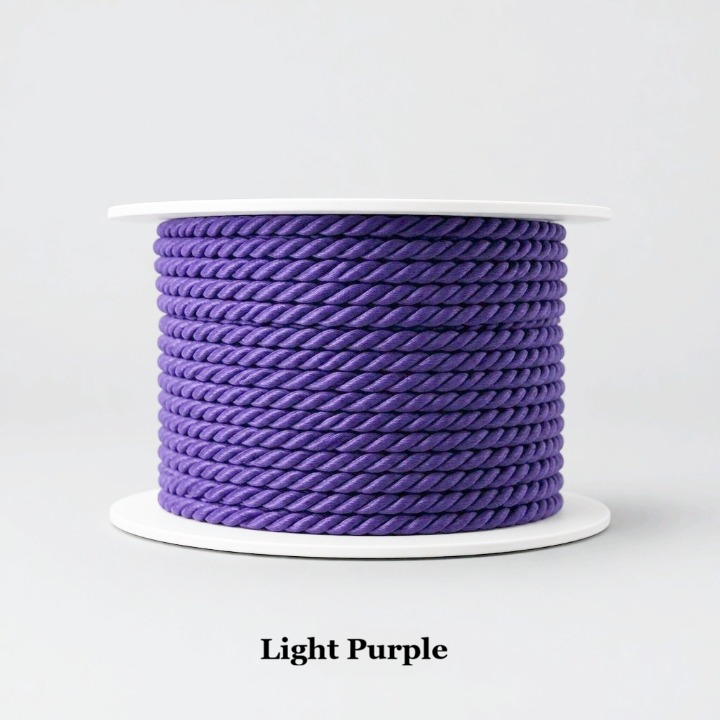 Light violet 3.5mm twisted cord, pastel shade for intricate beadwork and boutique jewellery making