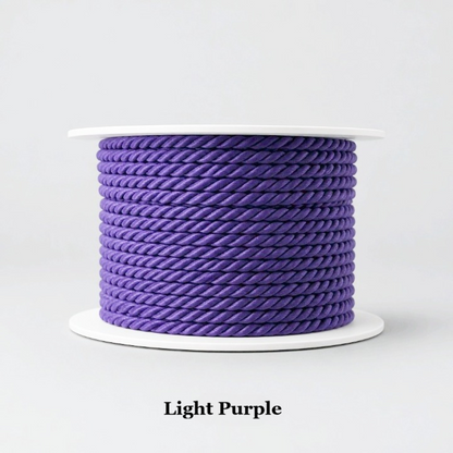 Light violet 3.5mm twisted cord, pastel shade for intricate beadwork and boutique jewellery making